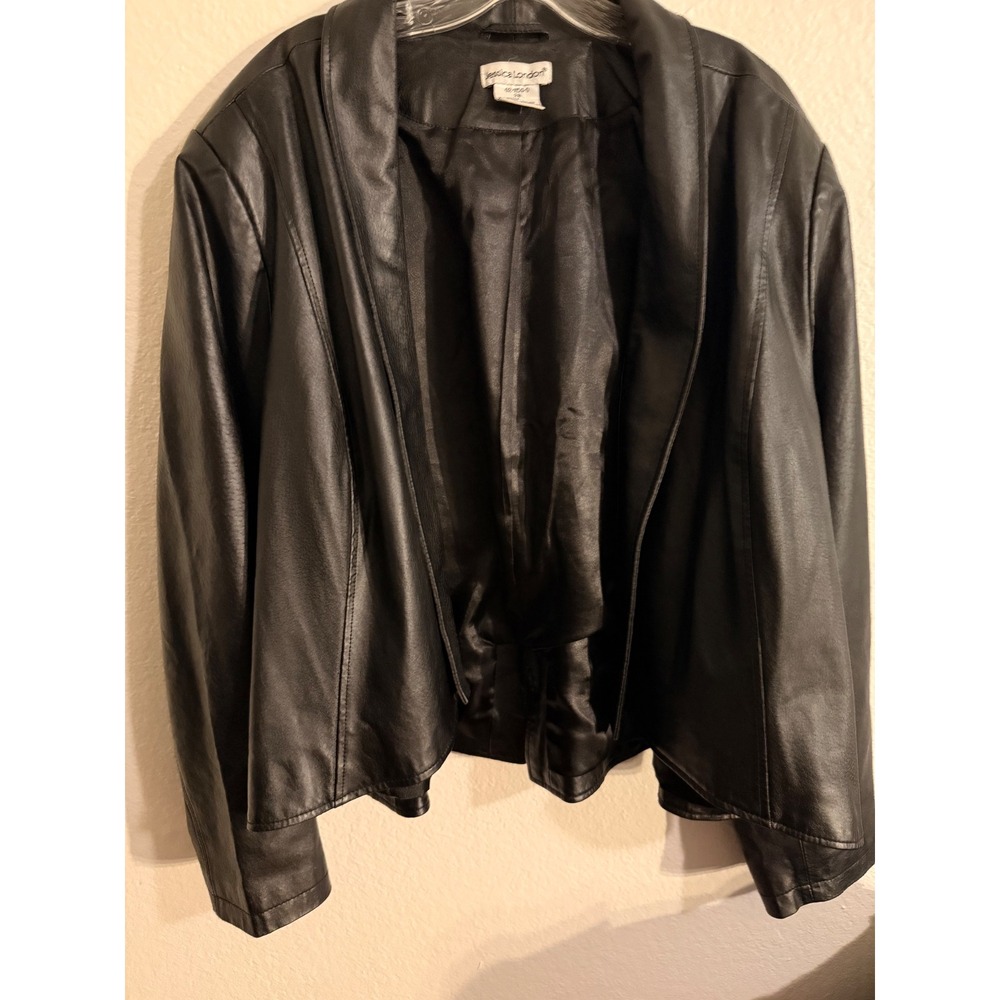 Jessica London leather jacket size 26